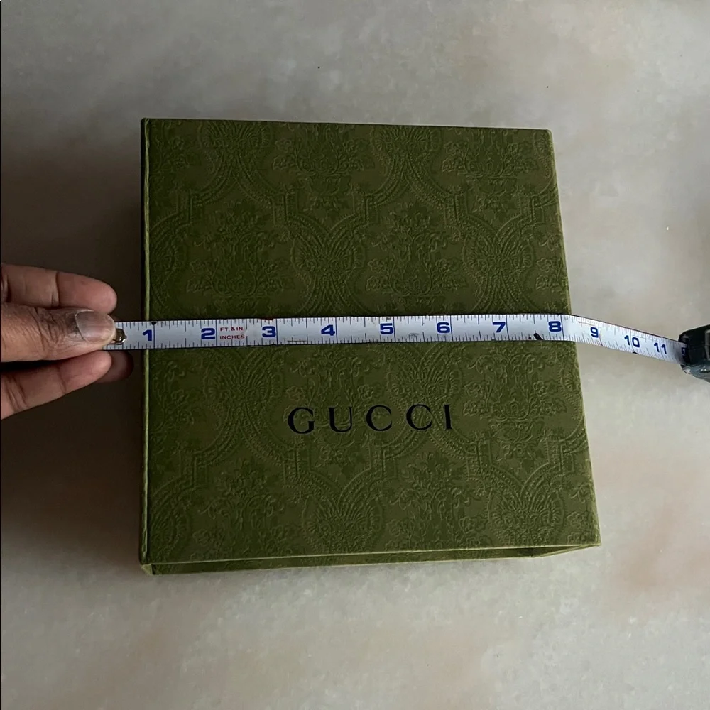 Gucci Olive Embossed DAMASK Gift Box OR STORAGE HOME DECOR